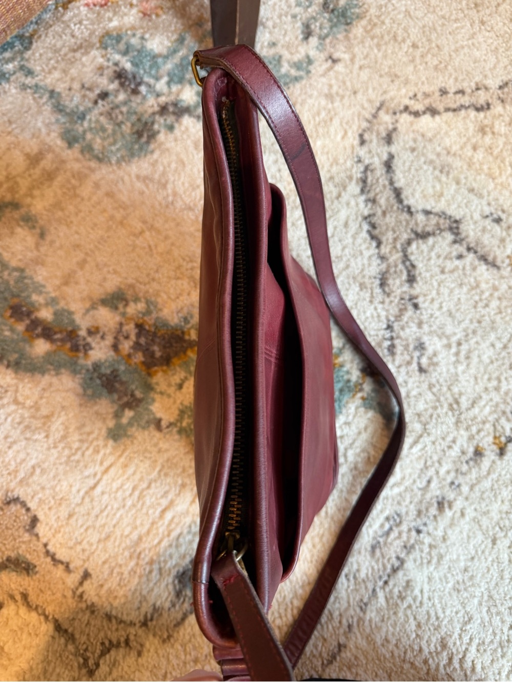 Vintage Coach Burgundy Leather Crossbody Bag - Picture 6 of 9